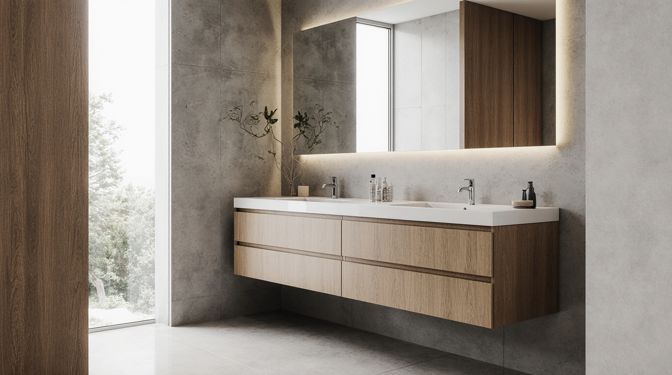 Built in Bath Cabinets