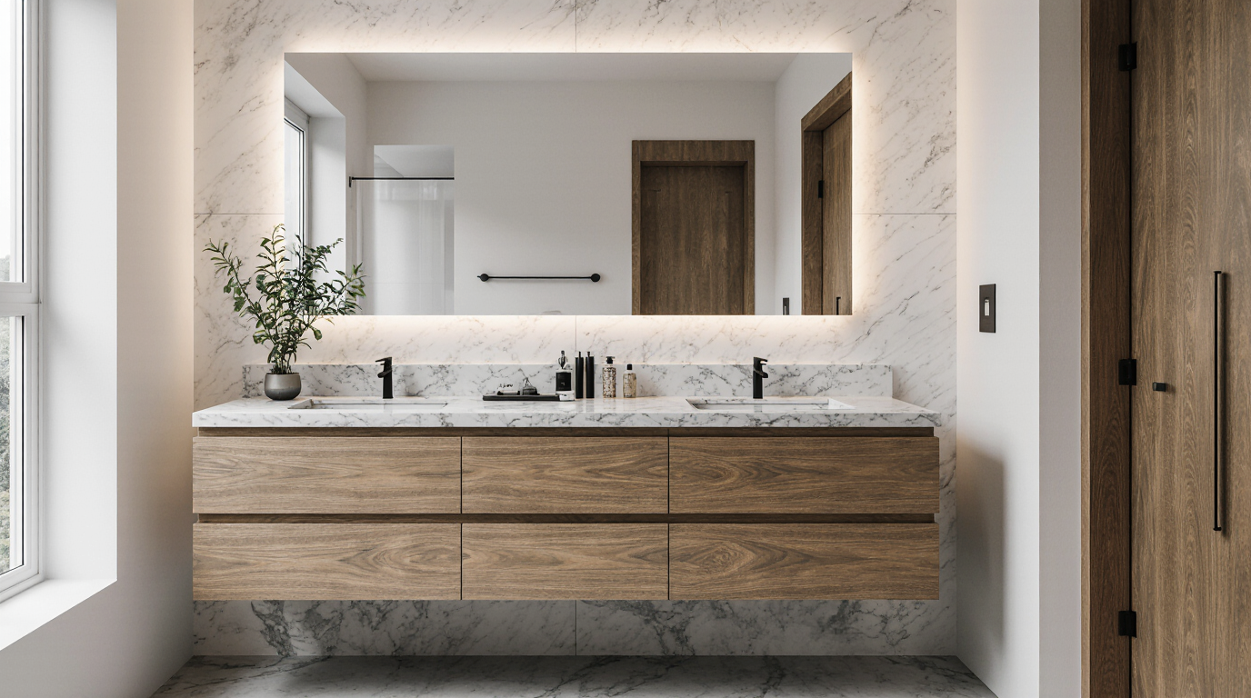 Custom Built Vanity Cabinets