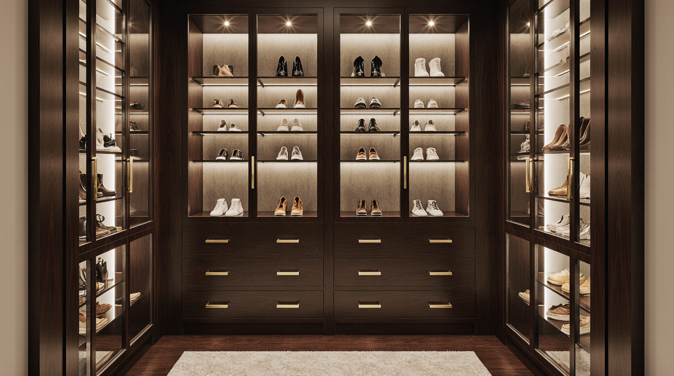 Custom Closet Shoe Storage