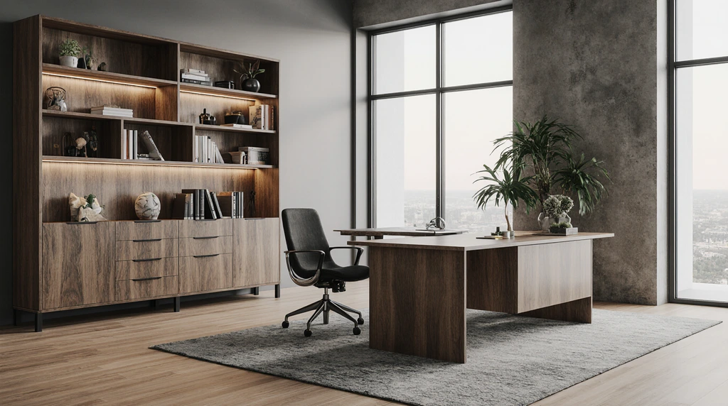 Cabinets With Built In Desk