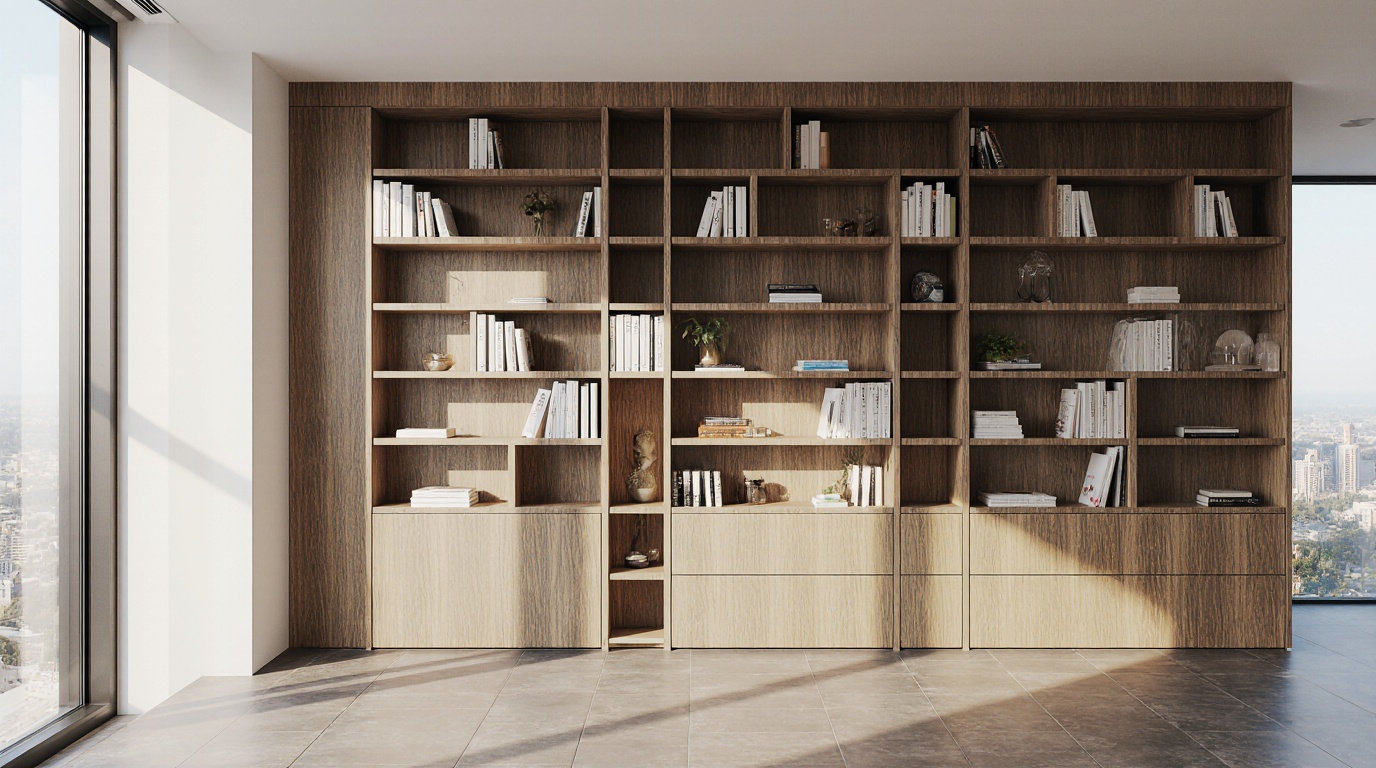 Built In Bookshelves and Desk