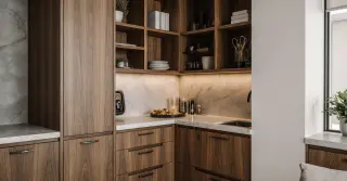 Custom Corner Pantry Cabinet