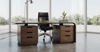 Custom Desk and Cabinets