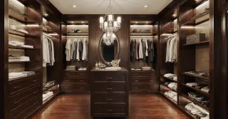 High End Walk In Closet Design