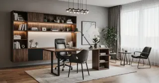 Home Office Built In Cabinets